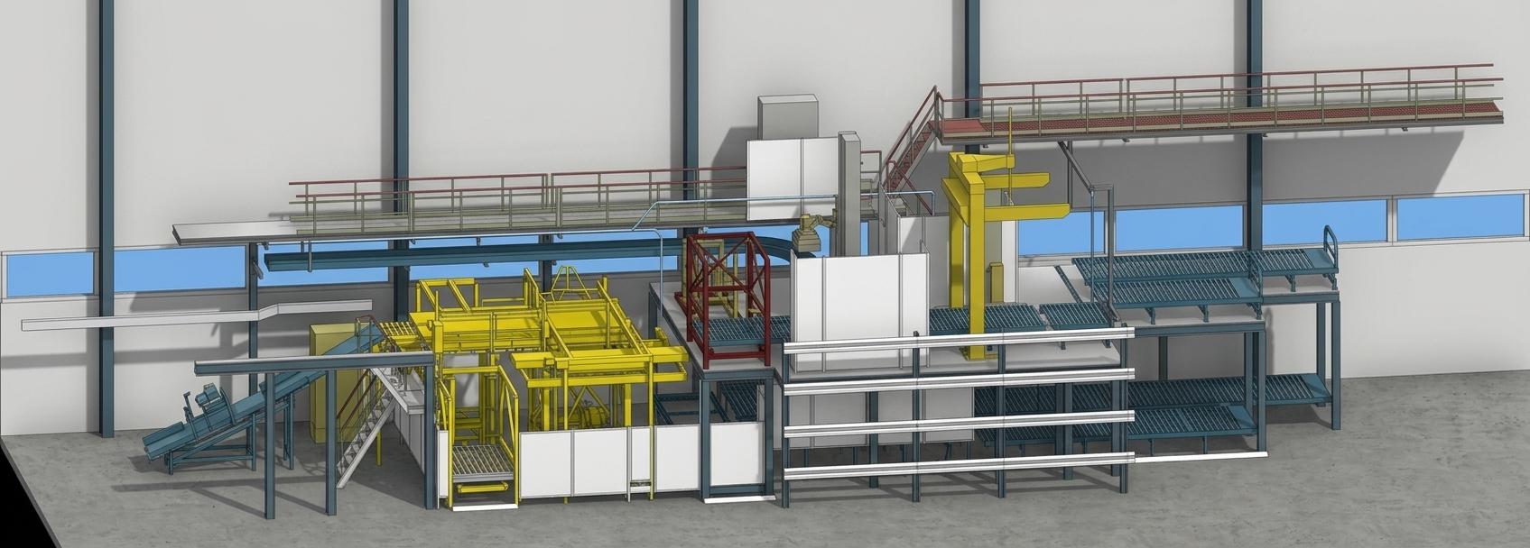 3D-model industriële installatie